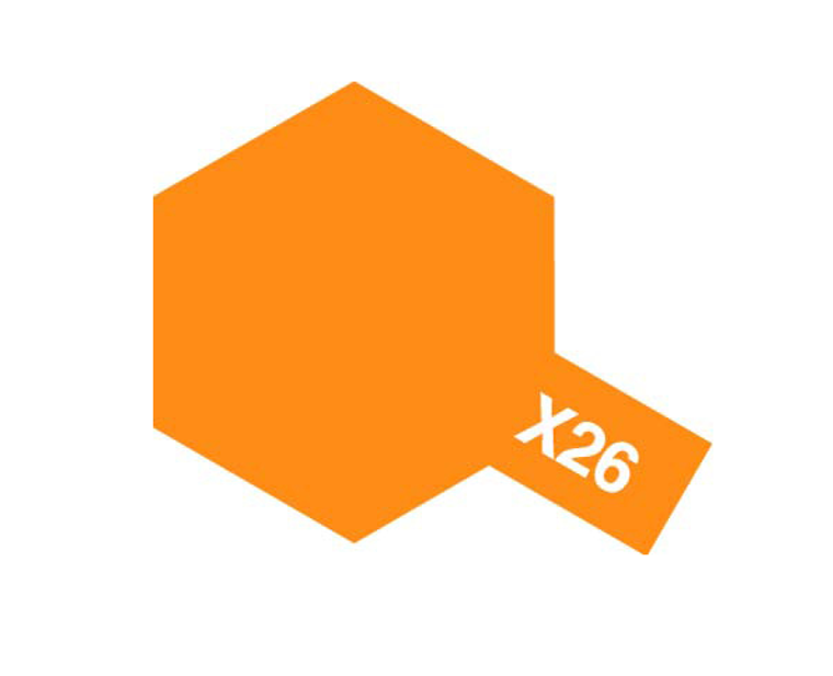  Tamiya Mini X-26 Clear Orange 10ml Acrylic Paint 