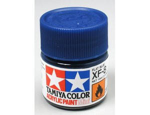  Tamiya Mini XF-08 Flat Blue 10ml Acrylic Paint 
