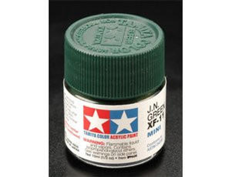  Tamiya Mini XF-11 Flat JN Green 10ml Acrylic Paint 