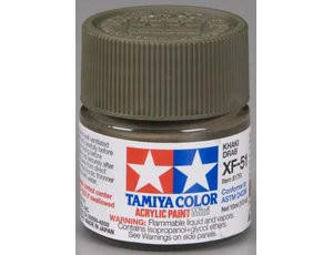  Tamiya Mini XF-51 Flat Khaki Drab 10ml Acrylic Paint 
