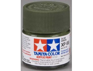  Tamiya Mini XF-58 Flat Olive Green 10ml Acrylic Paint 