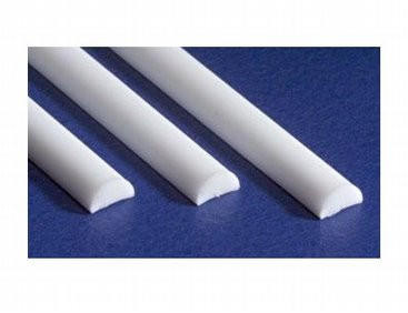  Evergreen Plastic Half Round Strip 0.125 