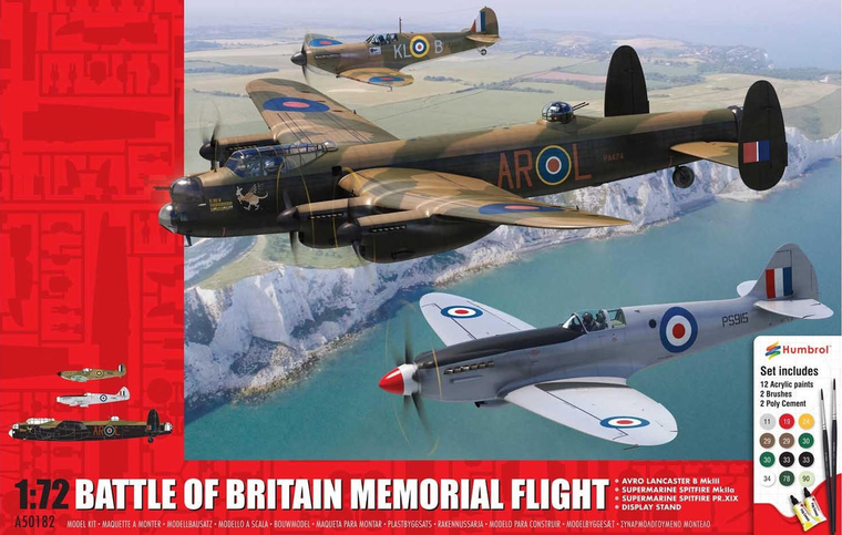  Airfix 1/72 Battle of Britain Memorial Flight Gift Set 