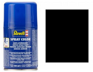  Revell 302 Satin Black 100ml  Acrylic Spray Paint 