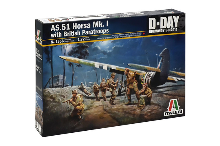  Italeri 1/72 Airspeed AS.51 Horsa Mk1/11 & Paras D-Day 