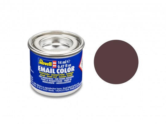  Revell 14ml 84 Enamel Matt Leather Brown Paint 