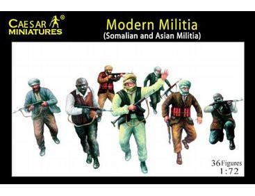  Caesar Miniatures 1/72 Modern Somalian & Asian Militia 