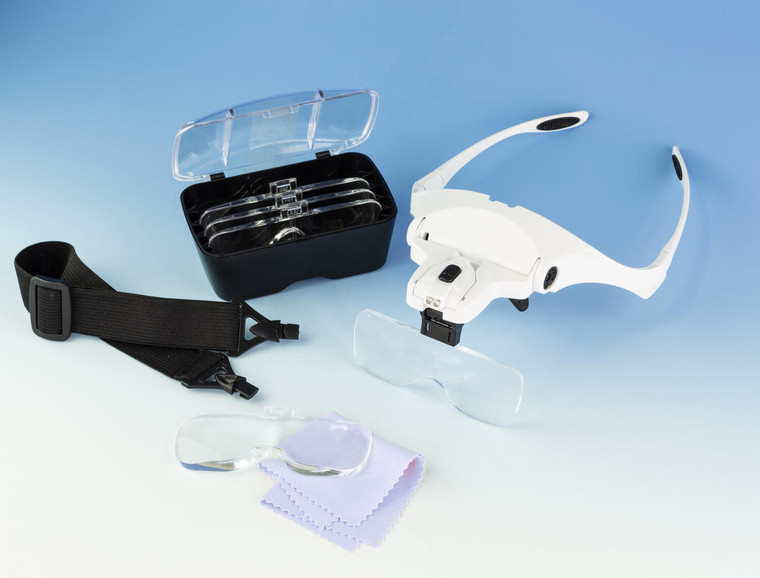  Modelcraft Lightcraft Magnifier Glasses with Headband & 5 Lenses 