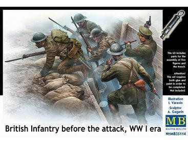  Master Box 1/35 British Infantry Before The Attack WWI Era 