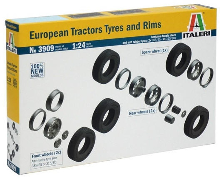  Italeri 1/24 European Tyres & Rims 