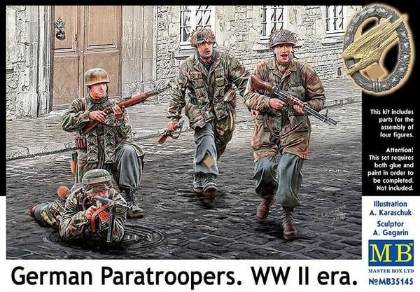  Master Box 1/35 German Paratroopers WWII Model Figures 