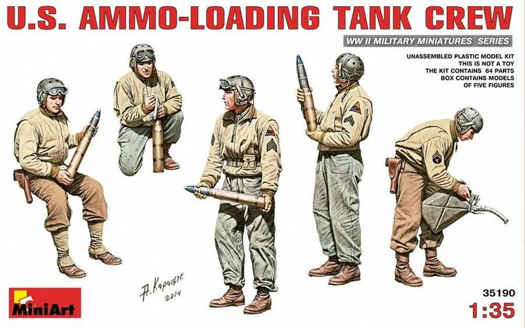 MiniArt 1/35 US Ammo-Loading Crew Model Figures 