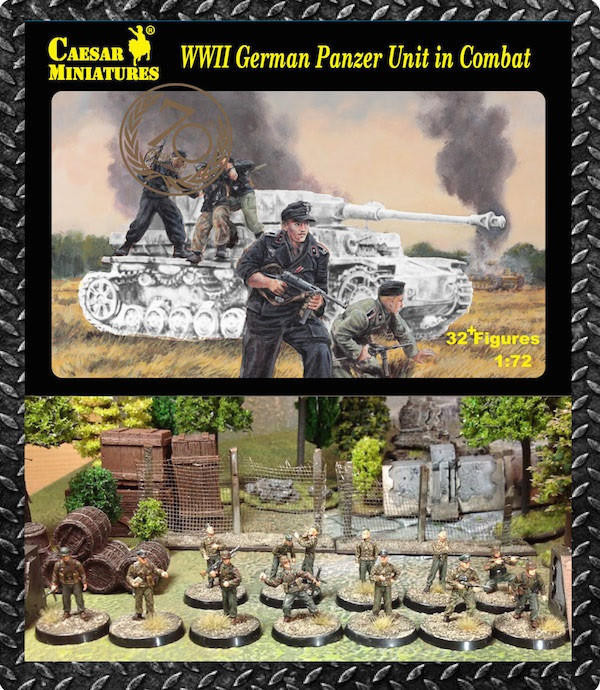  Caesar Miniatures 1/72 German Panzer Unit in Combat WWII 