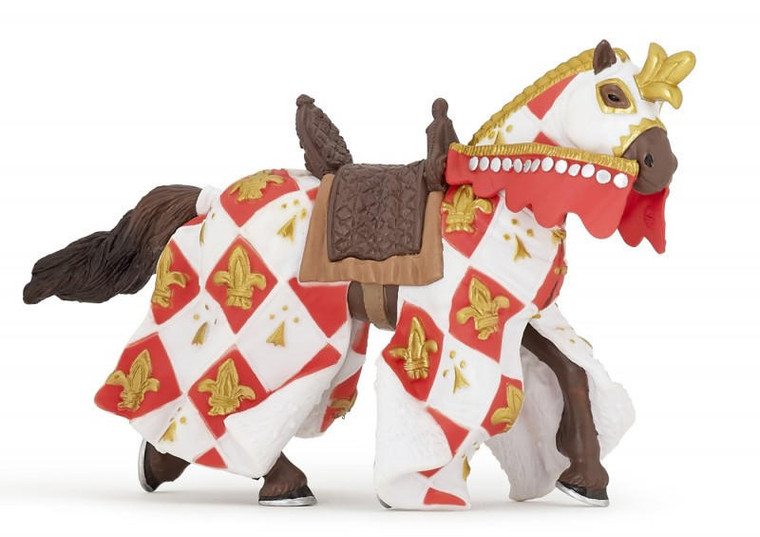  Papo Toys White Fleur de Lys Horse 
