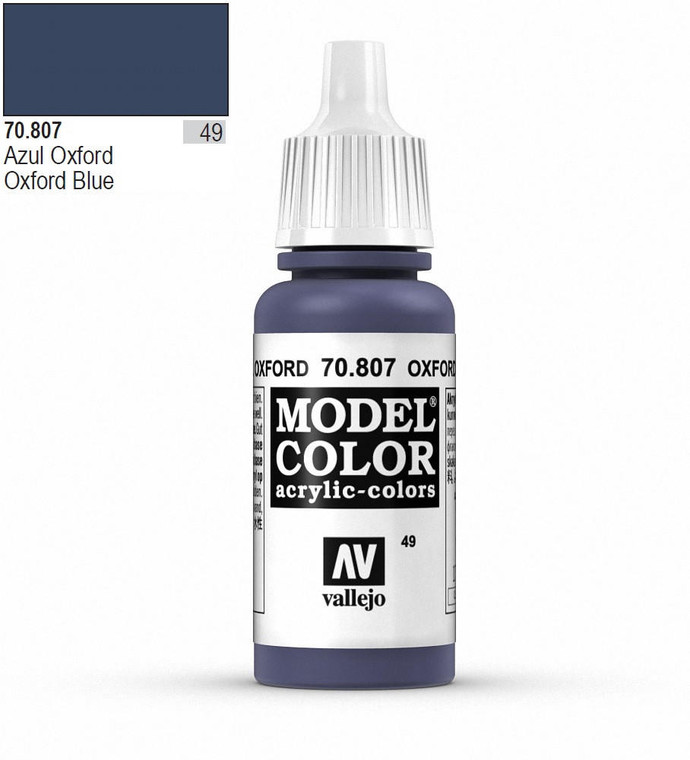  Vallejo Model Color 807 17ml Oxford Blue Matt Acrylic 