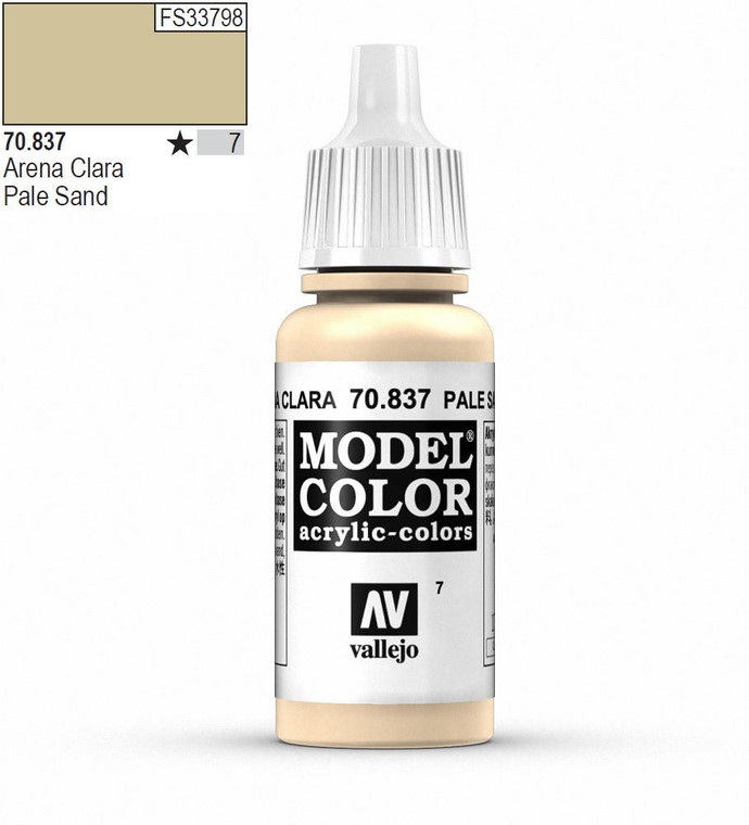  Vallejo Model Color 837 17ml Pale Sand Matt Acrylic 