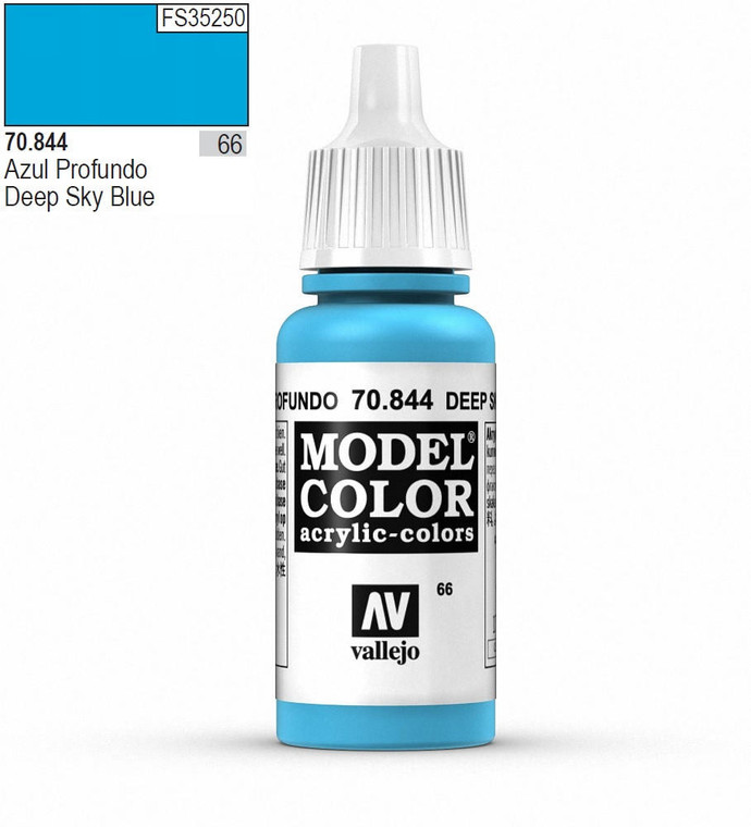  Vallejo Model Color 844 17ml Deep Sky Blue Matt Acrylic 