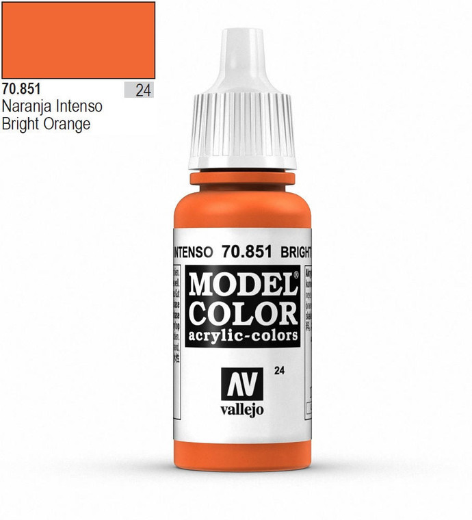  Vallejo Model Color 851 17ml Bright Orange Matt Acrylic 