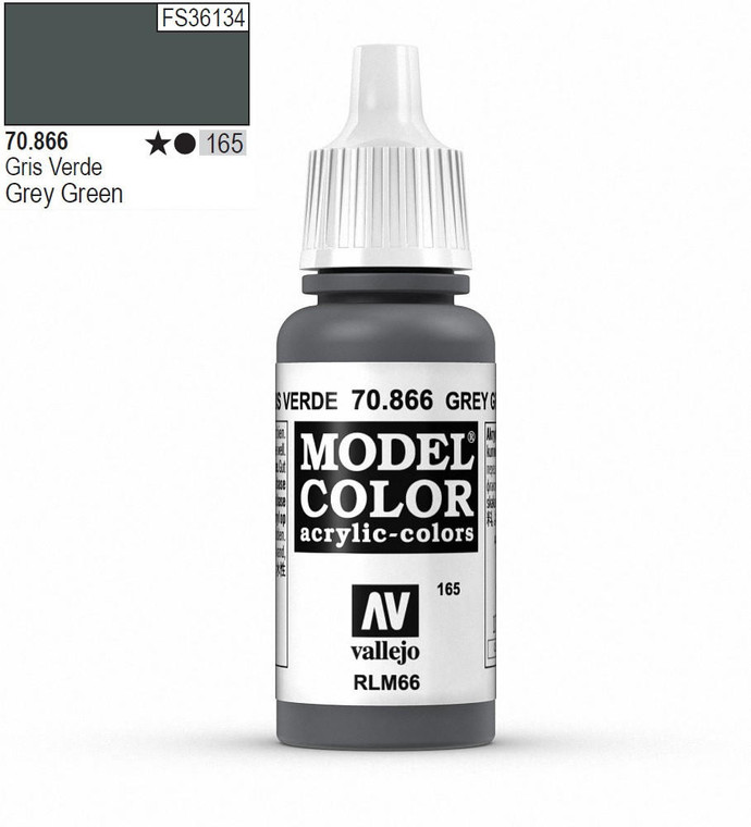  Vallejo Model Color 866 17ml Grey-Green Matt Acrylic 