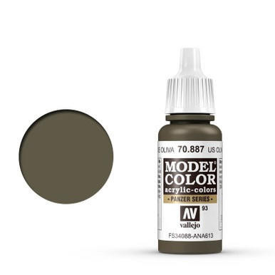  Vallejo Model Color 887 17ml US Olive Drab Matt Acrylic Paint 
