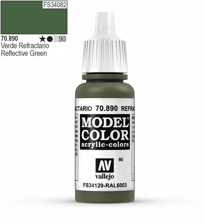  Vallejo Model Color 890 17ml Refractive Green Matt Acrylic 