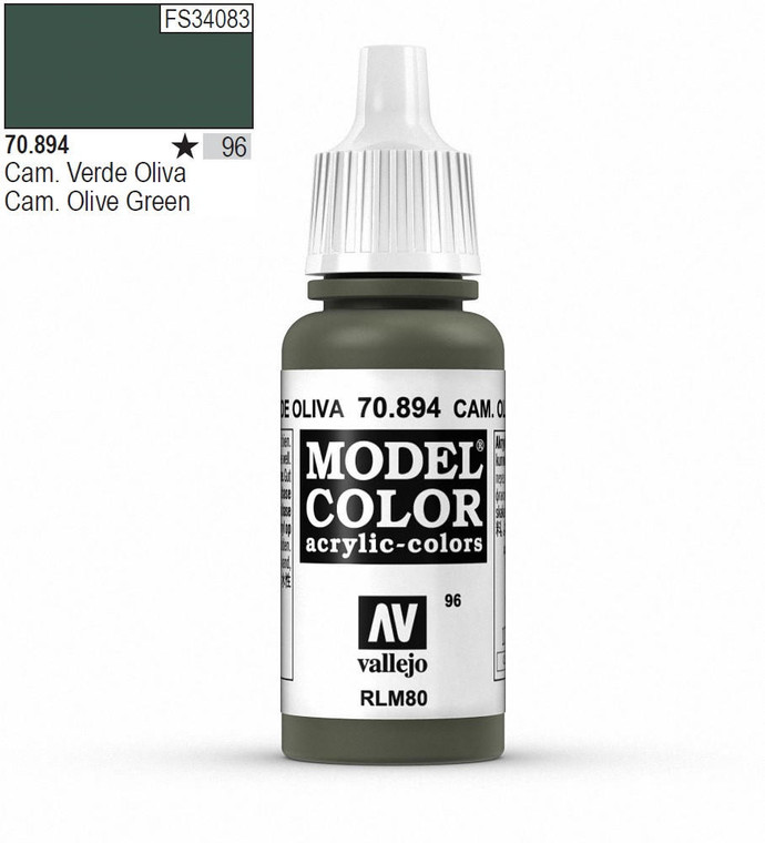  Vallejo Model Color 894 17ml Cam. Olive Green Matt Acrylic 