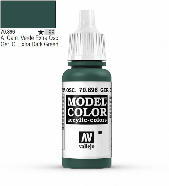  Vallejo Model Color 896 17ml German Dark Green Matt Acrylic 