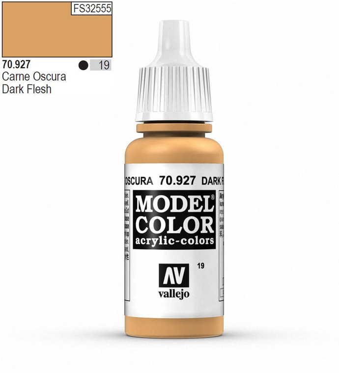 Vallejo Model Color 927 17ml Dark Flesh Matt Acrylic Paint 