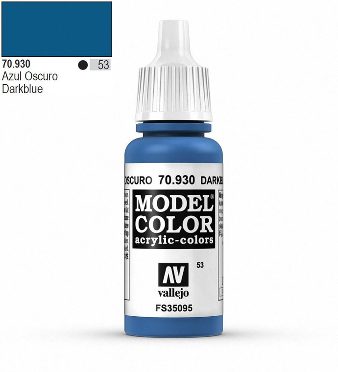  Vallejo Model Color 930 17ml Dark Blue Matt Acrylic Paint 