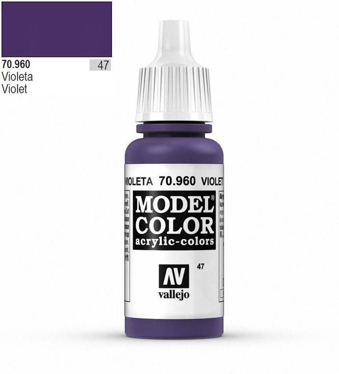  Vallejo Model Color 960 17ml Violet Matt Acrylic Paint 