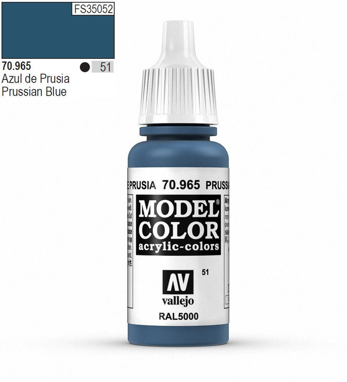  Vallejo Model Color 965 17ml Prussian Blue Matt Acrylic Paint 
