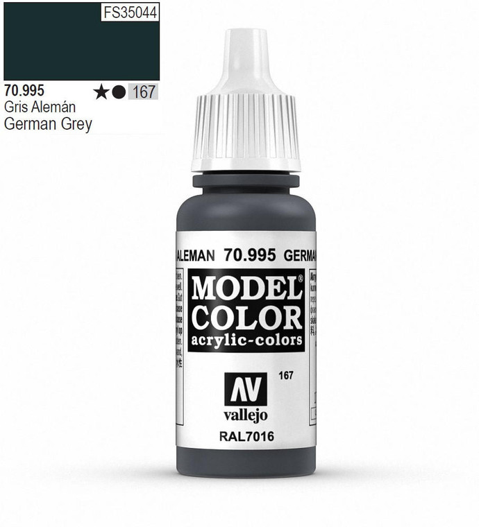  Vallejo Model Color 995 17ml German Grey Matt Acrylic 