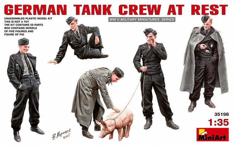  MiniArt 1/35 German Tank Crew At Rest Model Figures 