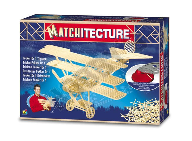  Matchitecture Fokker DR1 Matchstick Model 