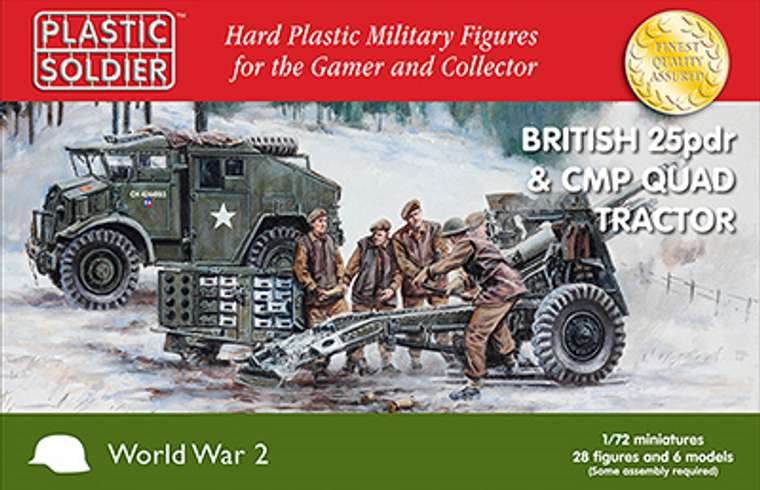  Plastic Soldier Company 1/72 British 25pdr & CMP Quad Kit 