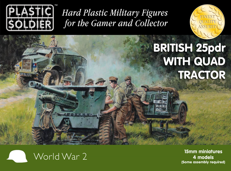  Plastic Soldier Company 15mm British 25pdr & Morris Quad 