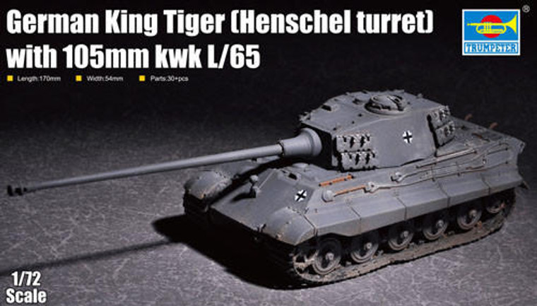  Trumpeter 1/72 Pz.Kpfw.VI Ausf.B King Tiger 105mm KwK L/65 