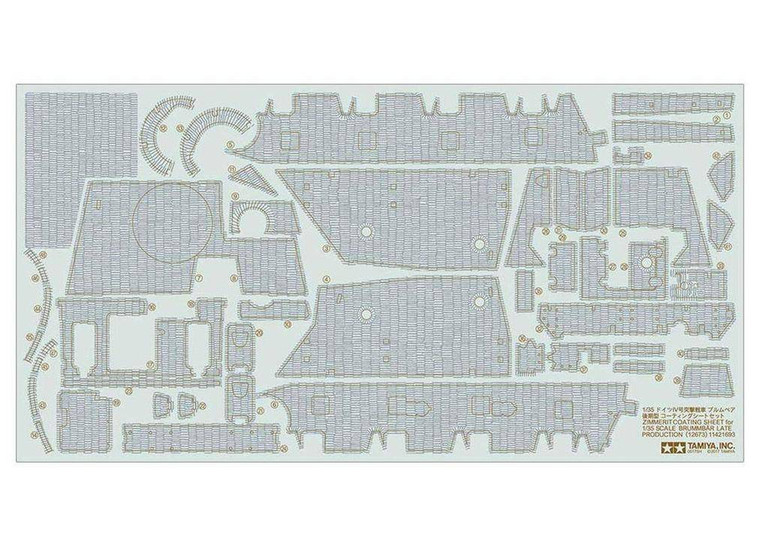  Tamiya 1/35 Brummbar Late Production Zimmerit Sheet 