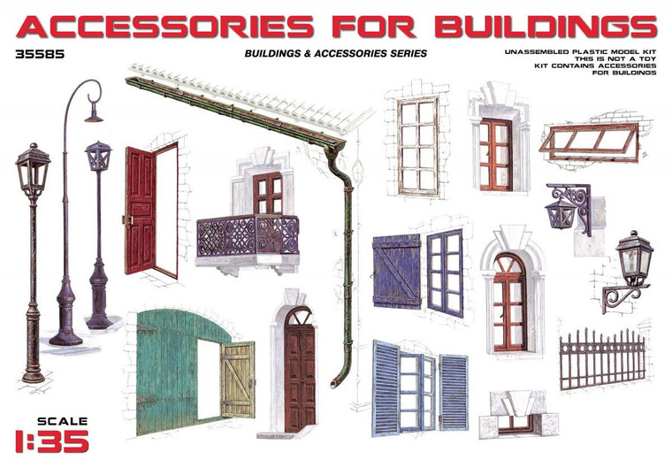  MiniArt 1/35 Accessories for Buildings Model Kit 