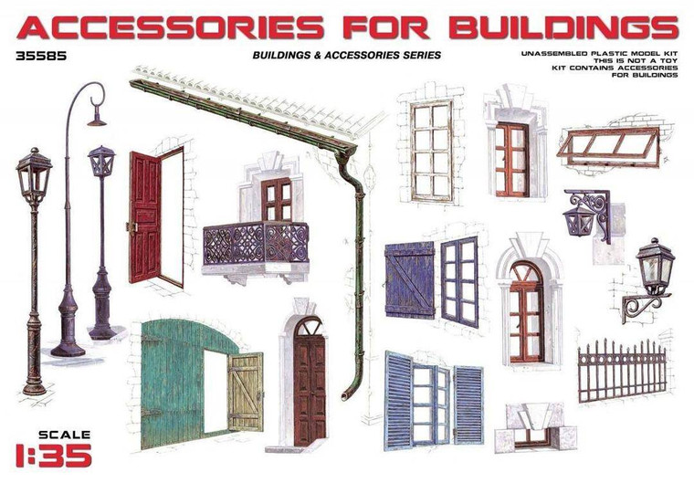  MiniArt 1/35 Accessories for Buildings Model Kit 