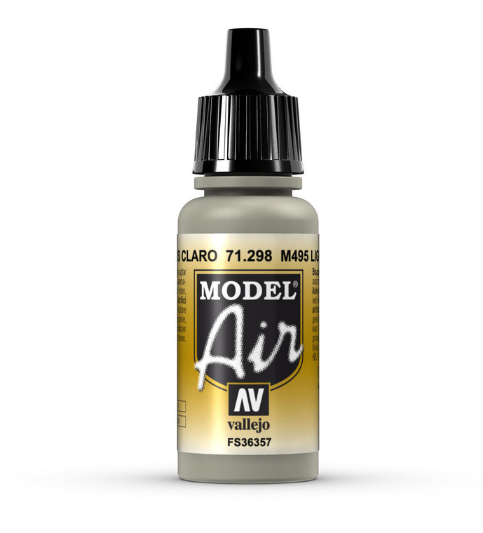  Vallejo Model Air 298 17ml M495 Light Grey Matt Acrylic 