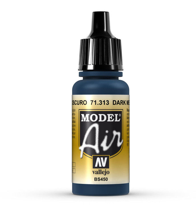  Vallejo Model Air 313 17ml Dark Mediterranean Blue Matt Acrylic 