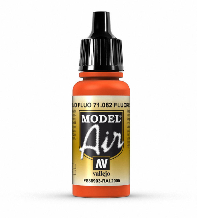  Vallejo Model Air 082 17ml Fluorescent Red Acrylic 