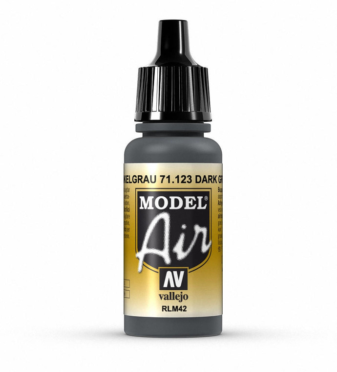  Vallejo Model Air 123 17ml Dark Grey RLM42 Matt Acrylic 