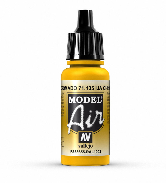 Vallejo Model Air 135 17ml IJA Chrome Yellow Matt Acrylic 