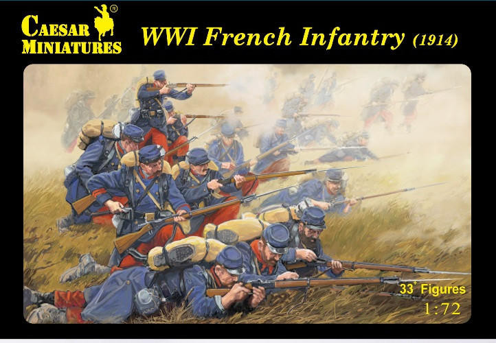  Caesar Miniatures 1/72 WWI French Army Model Figures 