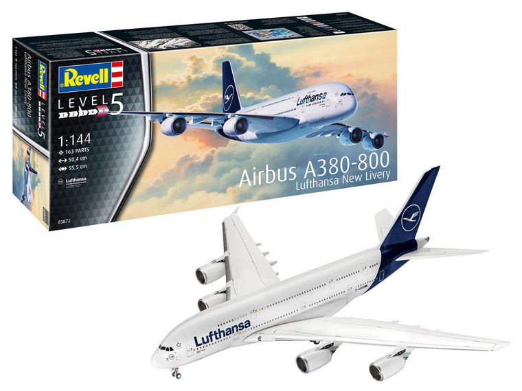  Revell 1/144 Airbus A380 Lufthansa (New Livery) 