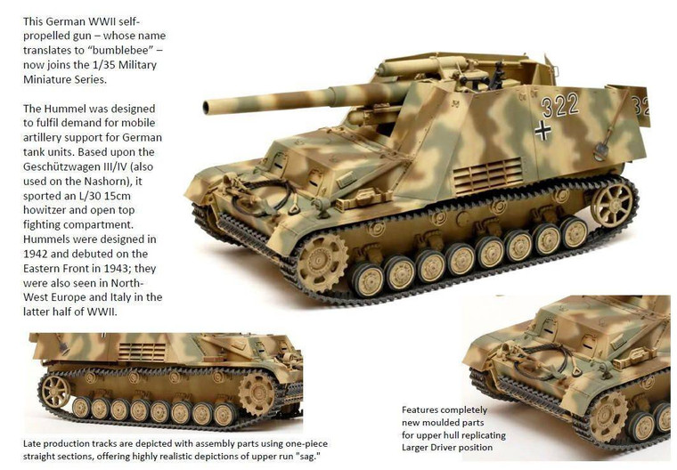  Tamiya 1/35 Hummel Late Production 