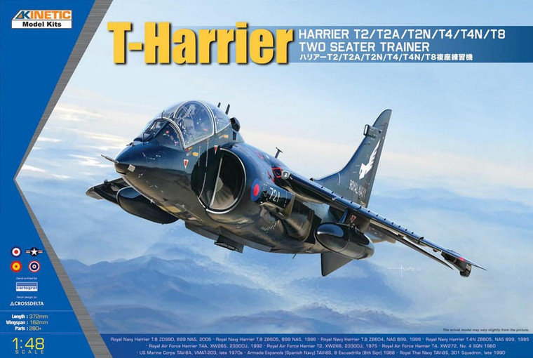  Kinetic 1/48 BAe Harrier T2/T4/T8 Model Kit 