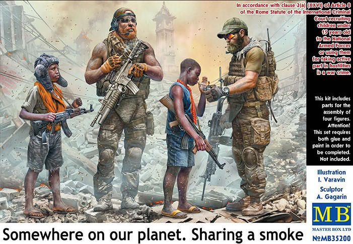  Master Box 1/35 Somewhere On Our Planet Sharing a Smoke Model Kit 